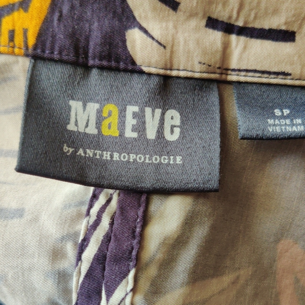 Anthropologie Maeve Navy Floral Dress Size Small - Picture 6 of 7